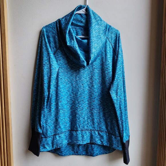 Tek Gear Warm Tek Blue Athleisure Cowl Neck Pullover Size Large - Picture 1 of 15